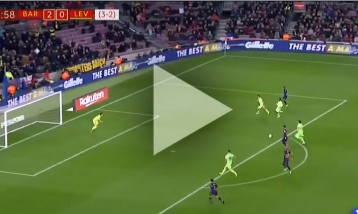 Leo Messi strzela na 3-0 z Levante [VIDEO]